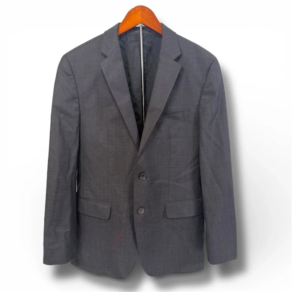 HUGO BOSS Blazer Men's 38R Wool Classic Fit Suit Jacket Gray‎ **FLAW**